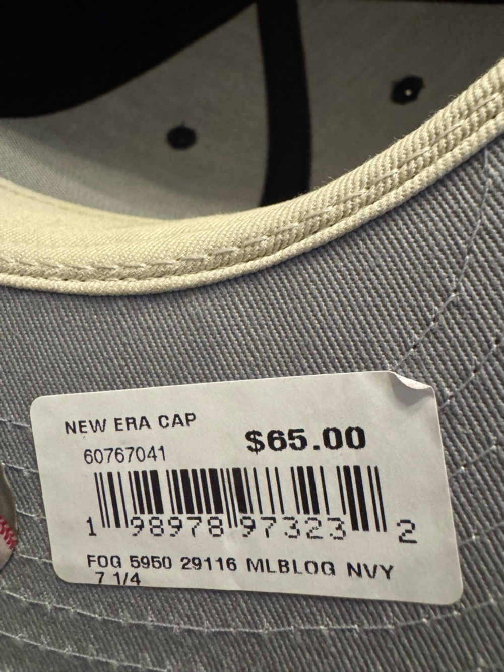 Fear of God Essentials Navy 59FIFTY Fitted 7 1/4 - Picture 10 of 13